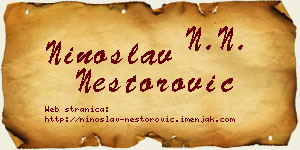 Ninoslav Nestorović vizit kartica
